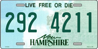 NH license plate 2924211