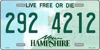 NH license plate 2924212