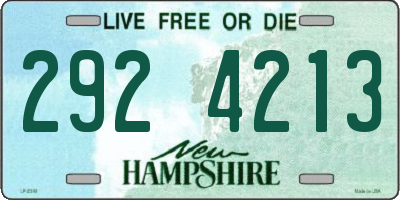 NH license plate 2924213