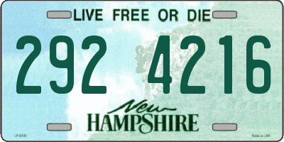 NH license plate 2924216