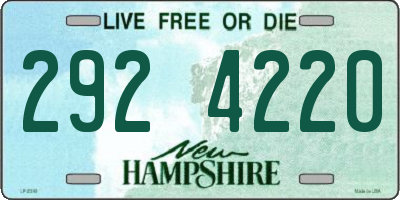 NH license plate 2924220