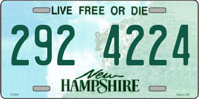 NH license plate 2924224