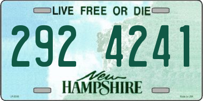 NH license plate 2924241