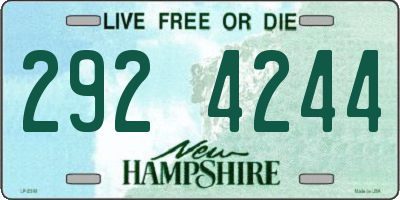 NH license plate 2924244