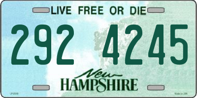 NH license plate 2924245