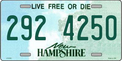 NH license plate 2924250