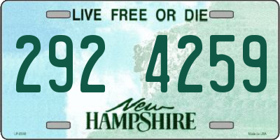 NH license plate 2924259