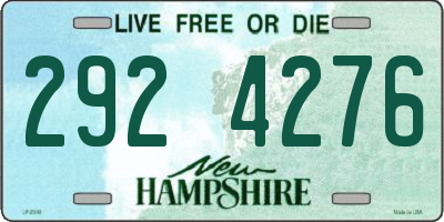 NH license plate 2924276