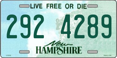 NH license plate 2924289