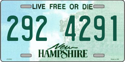 NH license plate 2924291