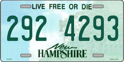 NH license plate 2924293