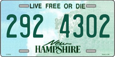NH license plate 2924302