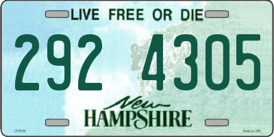 NH license plate 2924305