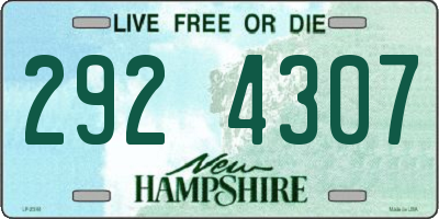 NH license plate 2924307