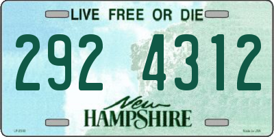 NH license plate 2924312