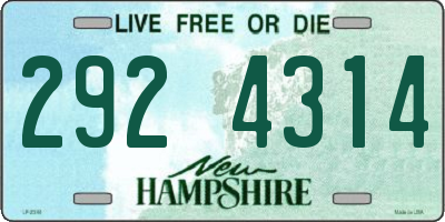 NH license plate 2924314