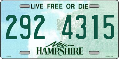 NH license plate 2924315