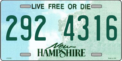 NH license plate 2924316