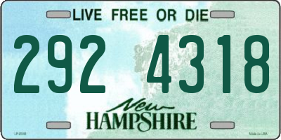 NH license plate 2924318