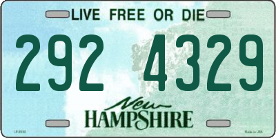 NH license plate 2924329
