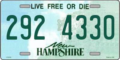NH license plate 2924330