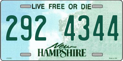 NH license plate 2924344