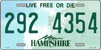 NH license plate 2924354