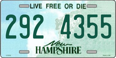 NH license plate 2924355