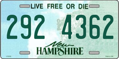 NH license plate 2924362