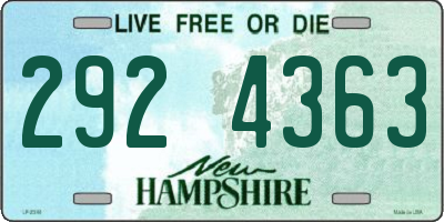 NH license plate 2924363