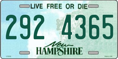 NH license plate 2924365