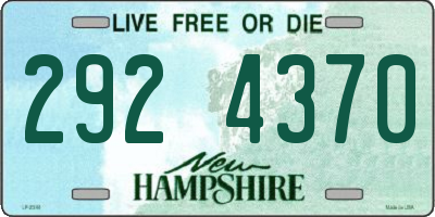NH license plate 2924370