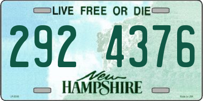 NH license plate 2924376