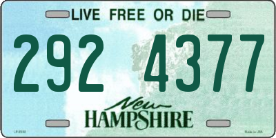 NH license plate 2924377