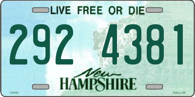 NH license plate 2924381
