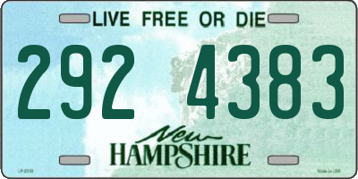 NH license plate 2924383