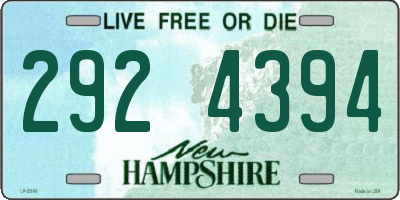 NH license plate 2924394