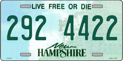 NH license plate 2924422