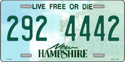 NH license plate 2924442
