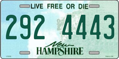 NH license plate 2924443
