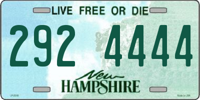 NH license plate 2924444