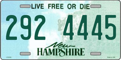 NH license plate 2924445