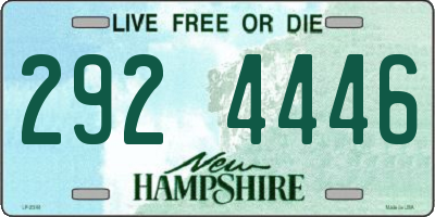 NH license plate 2924446