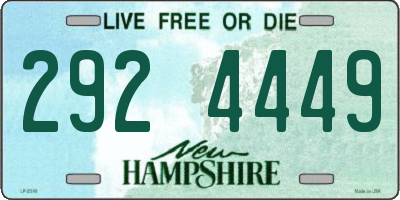NH license plate 2924449
