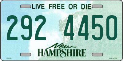 NH license plate 2924450