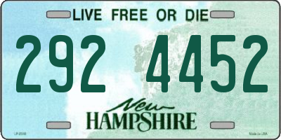 NH license plate 2924452