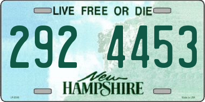 NH license plate 2924453