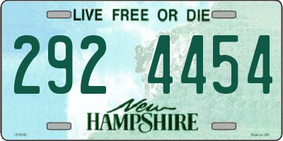 NH license plate 2924454