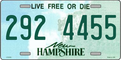 NH license plate 2924455