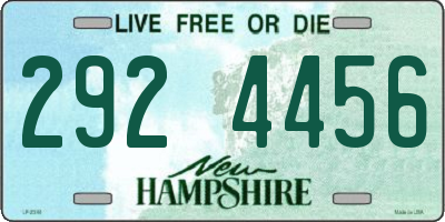 NH license plate 2924456